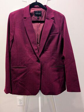 Banana Republic Long and Lean Blazer Burgundy 12